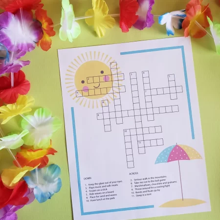 Printable summer crossword